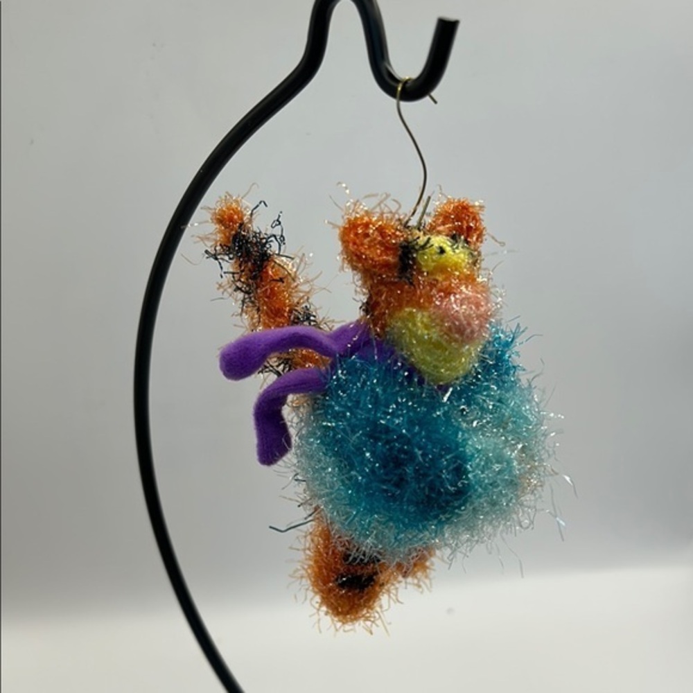 Fuzzy Tigger Ornament with Vibrant Colors